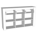 ΚΟΜΟΤΑ-ΜΠΟΥΦΕΣ Kent 160 3Κ3F GREY OAK/WHITE OAK 160x37x98εκ knt