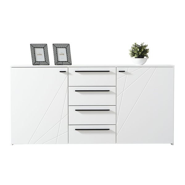 ΚΟΜΟΤΑ-ΜΠΟΥΦΕΣ KSANTI 3K4F ΛΕΥΚΗ-ΛΕΥΚΗ ΛΑΚΑ 163x40x80.5εκ