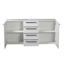 ΚΟΜΟΤΑ-ΜΠΟΥΦΕΣ KSANTI 3K4F ΛΕΥΚΗ-ΛΕΥΚΗ ΛΑΚΑ 163x40x80.5εκ