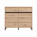 ΚΟΜΟΤΑ-ΜΠΟΥΦΕΣ MARRON 106 2K2F2V ARTISAN OAK/ΜΑΥΡΟ ΜΑΤΤ ΧΡΩΜΑ 106x40x90εκ