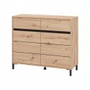 ΚΟΜΟΤΑ-ΜΠΟΥΦΕΣ MARRON 106 2K2F2V ARTISAN OAK/ΜΑΥΡΟ ΜΑΤΤ ΧΡΩΜΑ 106x40x90εκ