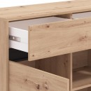 ΚΟΜΟΤΑ-ΜΠΟΥΦΕΣ MARRON 106 2K2F2V ARTISAN OAK/ΜΑΥΡΟ ΜΑΤΤ ΧΡΩΜΑ 106x40x90εκ