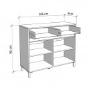 ΚΟΜΟΤΑ-ΜΠΟΥΦΕΣ MARRON 106 2K2F2V CASHMERE/ΜΑΥΡΟ ΜΑΤΤ ΧΡΩΜΑ 106x40x90εκ