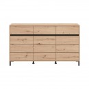 ΚΟΜΟΤΑ-ΜΠΟΥΦΕΣ MARRON 157 3K3F3V ARTISAN OAK/ΜΑΥΡΟ ΜΑΤΤ ΧΡΩΜΑ 157x40x90εκ