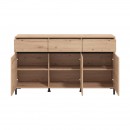 ΚΟΜΟΤΑ-ΜΠΟΥΦΕΣ MARRON 157 3K3F3V ARTISAN OAK/ΜΑΥΡΟ ΜΑΤΤ ΧΡΩΜΑ 157x40x90εκ