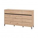 ΚΟΜΟΤΑ-ΜΠΟΥΦΕΣ MARRON 157 3K3F3V ARTISAN OAK/ΜΑΥΡΟ ΜΑΤΤ ΧΡΩΜΑ 157x40x90εκ
