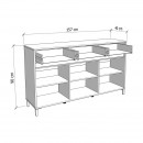 ΚΟΜΟΤΑ-ΜΠΟΥΦΕΣ MARRON 157 3K3F3V CASHMERE/ΜΑΥΡΟ ΜΑΤΤ ΧΡΩΜΑ 157x40x90εκ