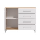 ΚΟΜΟΤΑ-ΜΠΟΥΦΕΣ MONDEGO 2K4F ARTISAN-ΛΕΥΚΗ ΛΑΚΑ 108x40x87εκ
