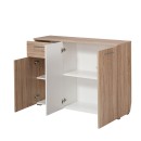 ΚΟΜΟΤΑ-ΜΠΟΥΦΕΣ RITMO 3K1F SONOMA-ΛΕΥΚΟ 114.5x35x80.5εκ