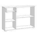 ΚΟΜΟΤΑ-ΜΠΟΥΦΕΣ RITMO 3K1F SONOMA-ΛΕΥΚΟ 114.5x35x80.5εκ