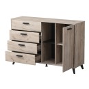 ΚΟΜΟΤΑ-ΜΠΟΥΦΕΣ UMBRIA 3K4F GREY OAK-ΜΑΥΡΟ 137x40x90εκ m.b.r