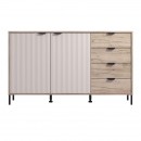 ΚΟΜΟΤΑ-ΜΠΟΥΦΕΣ VANDEA 3K4F GREY OAK-CASHMERE 157x40x93εκ