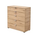 ΚΟΜΟΤΑ-ΣΥΡΤΑΡΙΕΡΑ DUERO 5F 90 ARTISAN OAK 90x40x95εκ