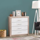 ΚΟΜΟΤΑ-ΣΥΡΤΑΡΙΕΡΑ  Etna 4F Grey Oak - Λευκή Λάκα 93x35x90.5εκ