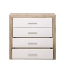 ΚΟΜΟΤΑ-ΣΥΡΤΑΡΙΕΡΑ  Etna 4F Grey Oak - Λευκή Λάκα 93x35x90.5εκ