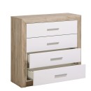 ΚΟΜΟΤΑ-ΣΥΡΤΑΡΙΕΡΑ  Etna 4F Grey Oak - Λευκή Λάκα 93x35x90.5εκ