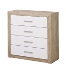 ΚΟΜΟΤΑ-ΣΥΡΤΑΡΙΕΡΑ  Etna 4F Grey Oak - Λευκή Λάκα 93x35x90.5εκ
