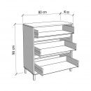 ΚΟΜΟΤΑ-ΣΥΡΤΑΡΙΕΡΑ MARRON 80 3F ARTISAN OAK/ΜΑΥΡΟ ΜΑΤΤ ΧΡΩΜΑ 80x40x90εκ