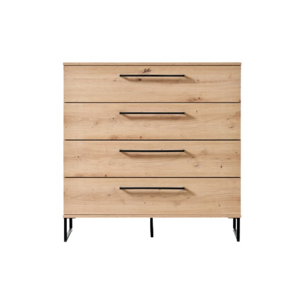 ΚΟΜΟΤΑ-ΣΥΡΤΑΡΙΕΡΑ SARDINIA 4F ARTISAN OAK / ΜΑΥΡΟ 91.5x42x93εκ