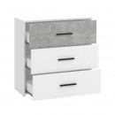 ΣΥΡΤΑΡΙΕΡΑ VARADERO 3F ΛΕΥΚΟ-CONCRETE 80,5x33x80,5εκ