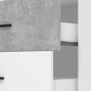 ΣΥΡΤΑΡΙΕΡΑ VARADERO 3F ΛΕΥΚΟ-CONCRETE 80,5x33x80,5εκ
