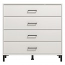 ΚΟΜΟΤΑ-ΣΥΡΤΑΡΙΕΡΑ VIENNE 4F ΛΕΥΚΟ ΧΡΩΜΑ 93x40x90εκ