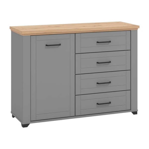 ΚΟΜΟΤΑ VALENCIA 2K4F ΓΚΡΙ-ARTISAN OAK-ΓΚΡΙ ΜΑΤ 118x41x85.5εκ