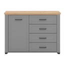 ΚΟΜΟΤΑ VALENCIA 2K4F ΓΚΡΙ-ARTISAN OAK-ΓΚΡΙ ΜΑΤ 118x41x85.5εκ