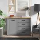 ΚΟΜΟΤΑ VALENCIA 2K4F ΓΚΡΙ-ARTISAN OAK-ΓΚΡΙ ΜΑΤ 118x41x85.5εκ