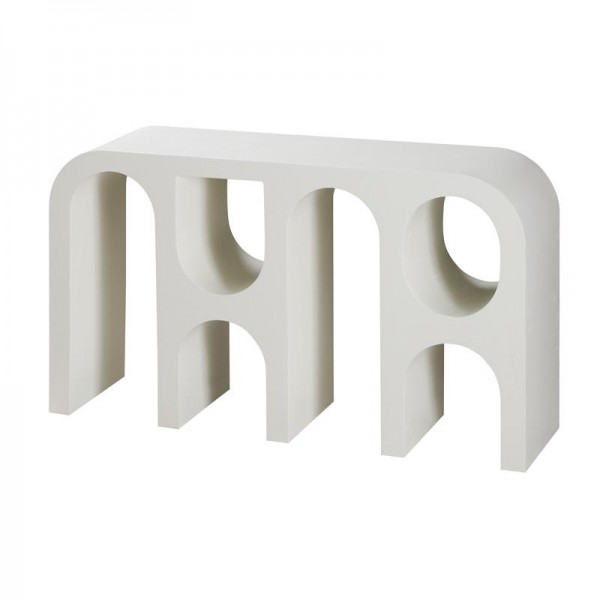 ΚΟΝΣΟΛΑ Fylliana Concretto ΛΕΥΚΟ ΜΕ ΥΦΗ ΤΣΙΜΕΝΤΟΥ ΧΡΩΜΑ 140x35x80εκ