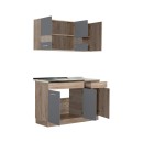 ΚΟΥΖΙΝΑ DALILA 120 GREY OAK / ΓΚΡΙ 120x51,5x206,5εκ