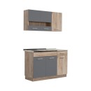 ΚΟΥΖΙΝΑ DALILA 120 GREY OAK / ΓΚΡΙ 120x51,5x206,5εκ