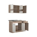 ΚΟΥΖΙΝΑ DALILA 120 GREY OAK / ΛΕΥΚΟ 120x51,5x206,5εκ