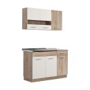 ΚΟΥΖΙΝΑ DALILA 120 GREY OAK / ΛΕΥΚΟ 120x51,5x206,5εκ