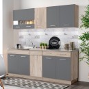 ΚΟΥΖΙΝΑ DALILA 200 GREY OAK / ΓΚΡΙ 200x51,5x206,5εκ