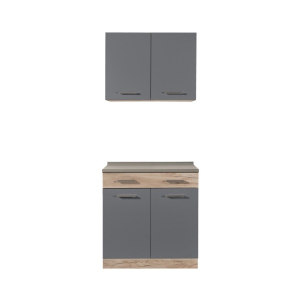 ΚΟΥΖΙΝΑ DALILA 80 GREY OAK / ΓΚΡΙ 80x51,5x206,5εκ