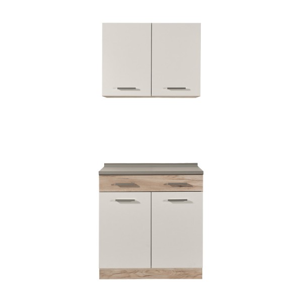 ΚΟΥΖΙΝΑ DALILA 80 GREY OAK / ΛΕΥΚΟ 80x51,5x206,5εκ