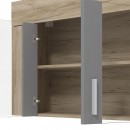 ΚΟΥΖΙΝΑ LEONA 180 GREY OAK/ΓΚΡΙ 180x60/30x200εκ