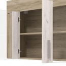 ΚΟΥΖΙΝΑ LEONA 180 GREY OAK/WHITE OAK 180x60/30x200εκ