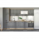 ΚΟΥΖΙΝΑ VALENCIA 200 ARTISAN-ΓΚΡΙ MAT FOIL 200x50x218εκ