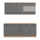 ΚΟΥΖΙΝΑ VALENCIA 200 ARTISAN-ΓΚΡΙ MAT FOIL 200x50x218εκ