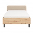 ΚΡΕΒΑΤΙ BARLETTA 120 ARTISAN OAK ΜΕ ΜΠΕΖ ΥΦΑΣΜΑ 131x213,5x85,5εκ (120x200)