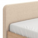 ΚΡΕΒΑΤΙ BARLETTA 120 ARTISAN OAK ΜΕ ΜΠΕΖ ΥΦΑΣΜΑ 131x213,5x85,5εκ (120x200)