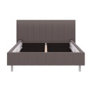 ΚΡΕΒΑΤΙ BAZEL ΓΚΡΙ ΥΦΑΣΜΑ ΜΕ ΓΚΡΙ ΠΟΔΙΑ 193*214*110 (160*200)