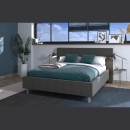 ΚΡΕΒΑΤΙ BAZEL ΓΚΡΙ ΥΦΑΣΜΑ ΜΕ ΓΚΡΙ ΠΟΔΙΑ 193*214*110 (160*200)