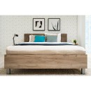 ΚΡΕΒΑΤΙ CANON 160 GREY OAK - ΓΚΡΙ ΥΦΑΣΜΑ 176.5x212.5x93.5εκ (160x200)
