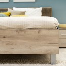 ΚΡΕΒΑΤΙ CANON 160 GREY OAK - ΓΚΡΙ ΥΦΑΣΜΑ 176.5x212.5x93.5εκ (160x200)