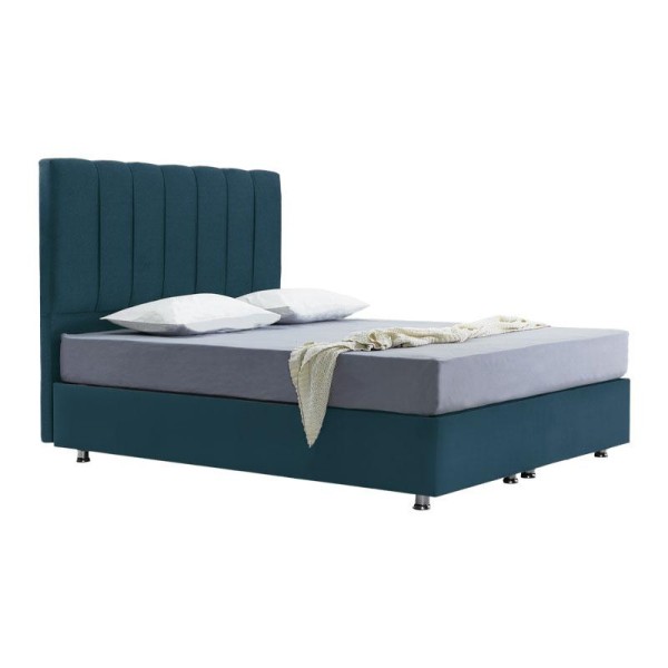 ΚΡΕΒΑΤΙ Elina BLUE RAF ΜΕ ΑΠΟΘΗΚΕΥΤΙΚΟ ΧΩΡΟ 208x162x130εκ ΓΙΑ ΣΤΡΩΜΑ 160x200εκ