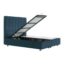 ΚΡΕΒΑΤΙ Elina BLUE RAF ΜΕ ΑΠΟΘΗΚΕΥΤΙΚΟ ΧΩΡΟ 208x162x130εκ ΓΙΑ ΣΤΡΩΜΑ 160x200εκ