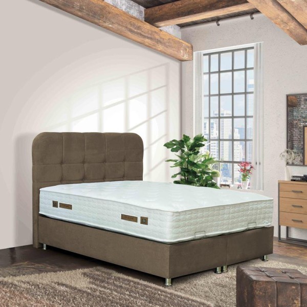 ΚΡΕΒΑΤΙ Fylliana Natalie ΚΑΦΕ ΜΕ ΑΠΟΘ ΧΩΡΟ 212x162x120 ΓΙΑ ΣΤΡΩΜΑ 160x200εκ